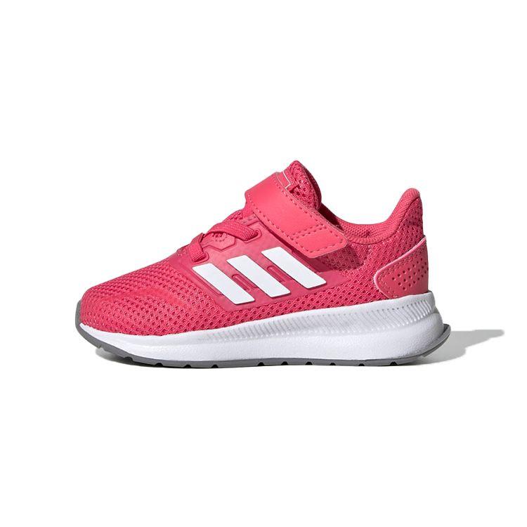 Adidas Neo Runfalcon 1.0 Round Toe Breathable Non-Slip Low-Top Walking Shoes Baby Shoes Pink White EG2227