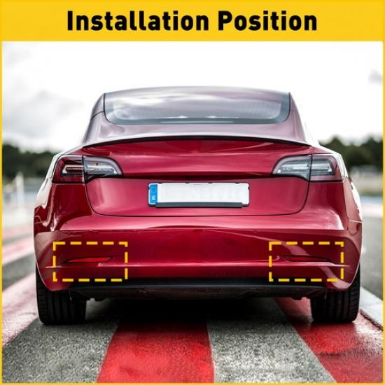 16-23 for 3 Tesla Model Rear Tail Bumper Light Reflector Reflex Left Right Side