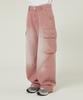 Yk Parachute Cargo Washed Denim Pants Dust Pink
