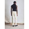 H M Linen Blend Tailored Pants Relaxed Fit creaM