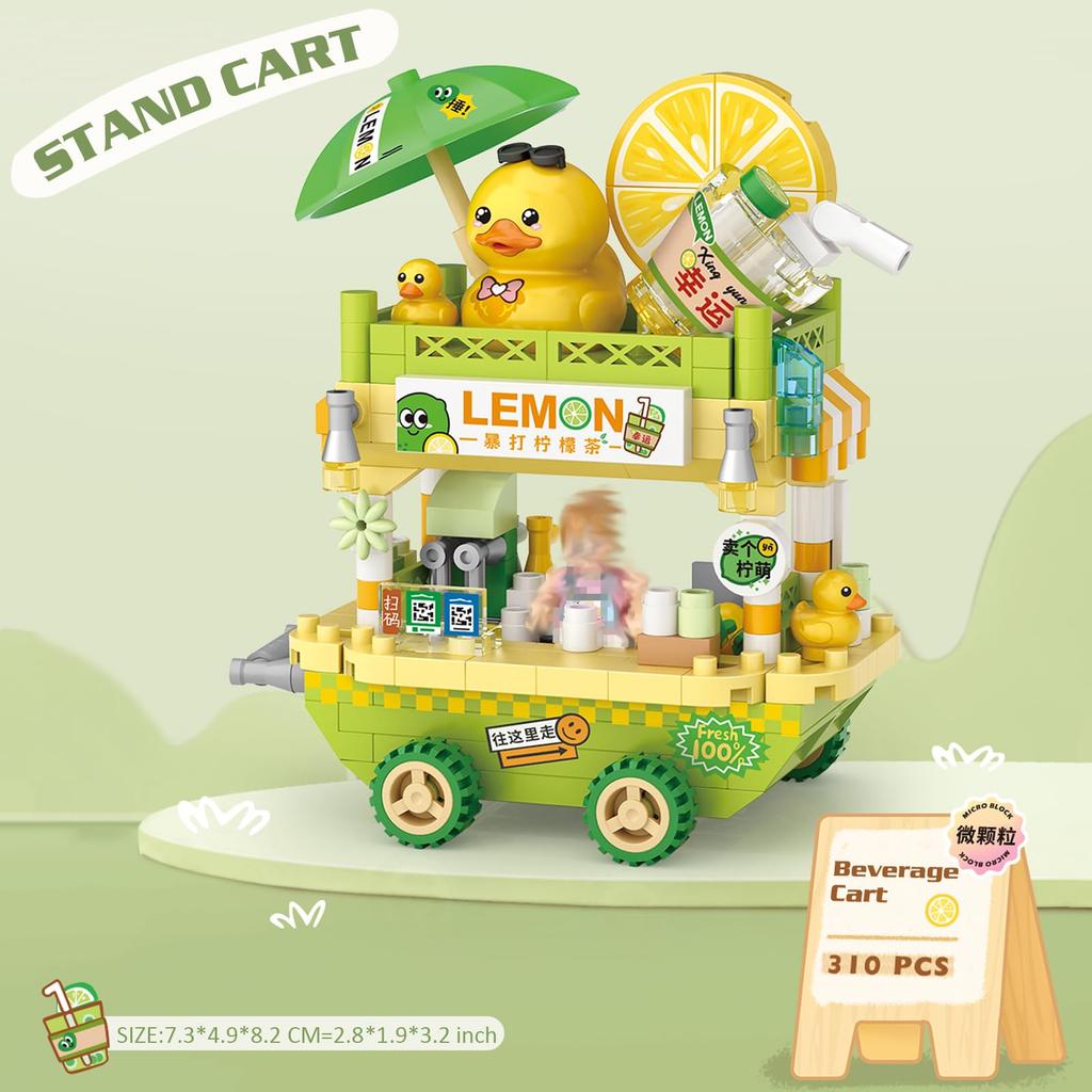 MEIEST Σετ Δομικών Τουβλών Τροχήλατου Φαγητού 3 Τεμαχίων, Παιχνίδι Δομικών Τουβλών Κόκκων Συλλογής Cityscape, Διακόσμηση Σπιτιού