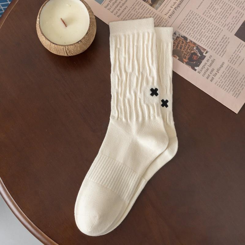 Socks Men S Army Green Trendy Socks Heel Fork Long Tube Stacking Socks Sweat-Absorbing Casual Sports Men S Texture Socks one size