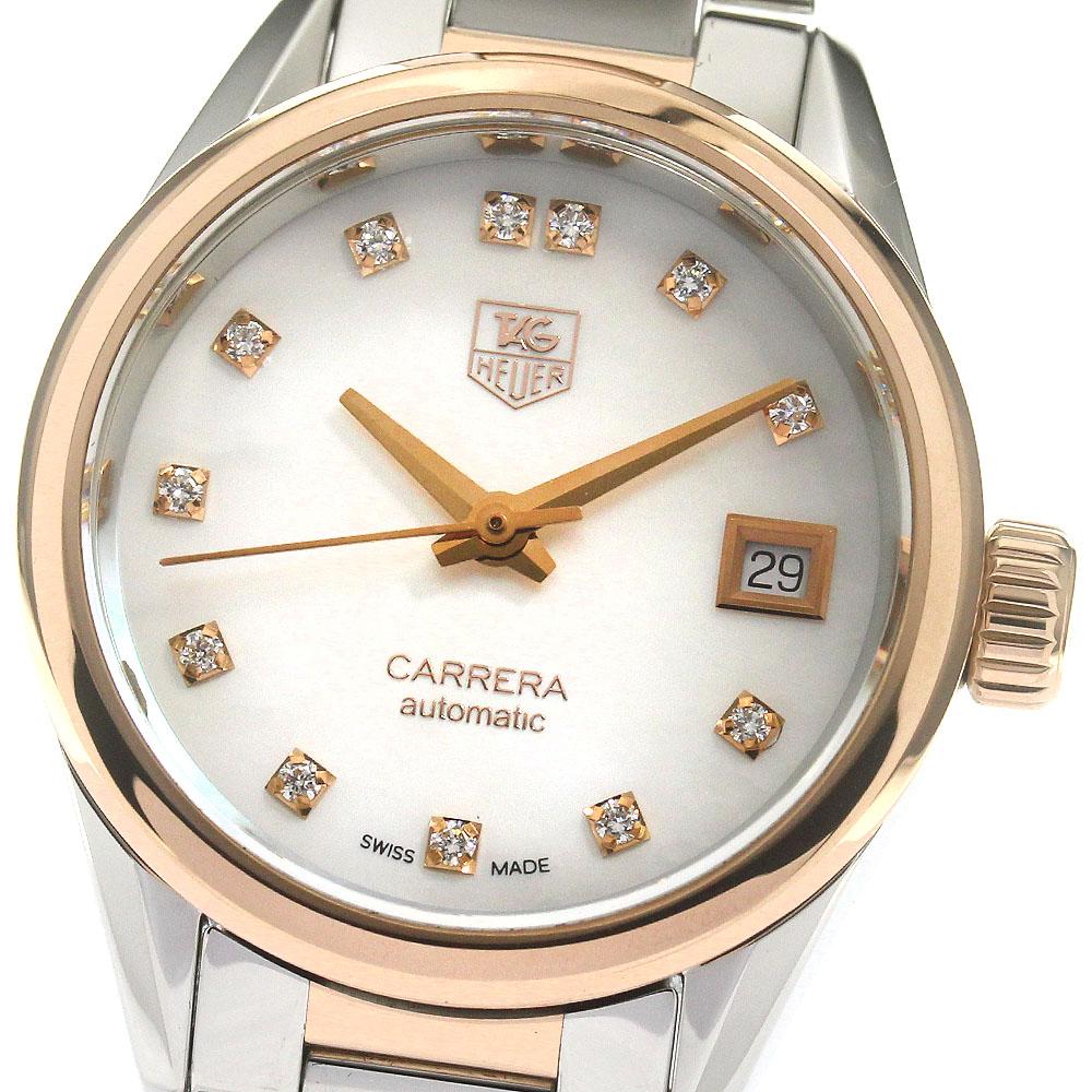 

TAG HEUER WAR2452 Carrera SS/PG Caliber 9 12P Diamond Date Automatic Winding Ladies Good Product _864575 [Used]