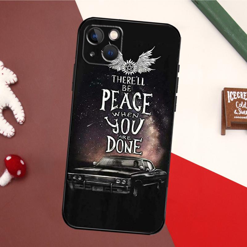 Supernatural CARRY ON MY WAYWARD SONS Case For iPhone 16 Pro Max 14 13 12 11 15 17 Pro Max mini 15 16 Plus 16e 17 Air Back Cover