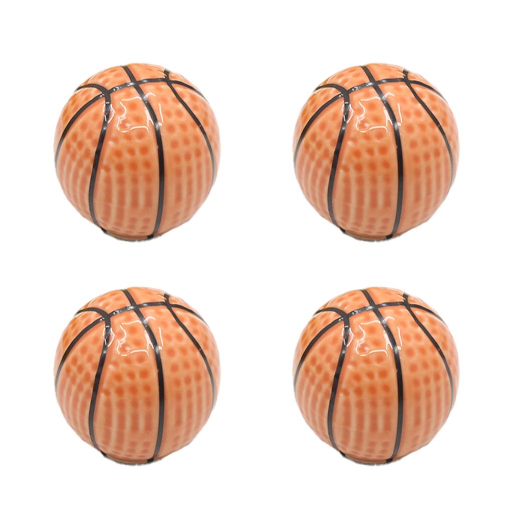 4PCS Basketball Football Cartoon Cabinet Door Handle Closet Shoe Cabinet Wardrobe Display Round Ball-shaped Single-hole Drawer