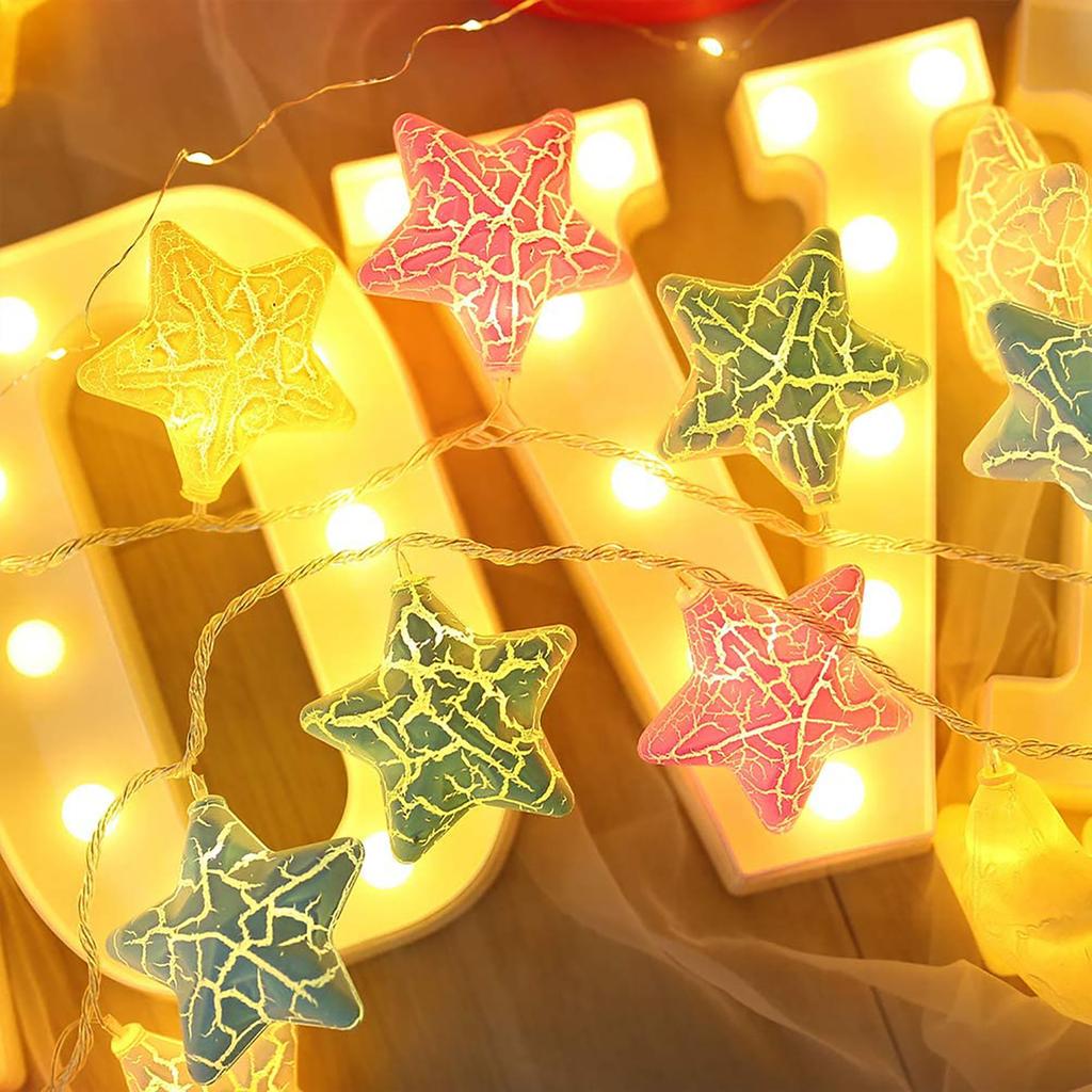 Star Shape LED String Light 20 LED Room Decoration Battery Powered Garland  Birthday Garden Party Children's Room 3 Meters