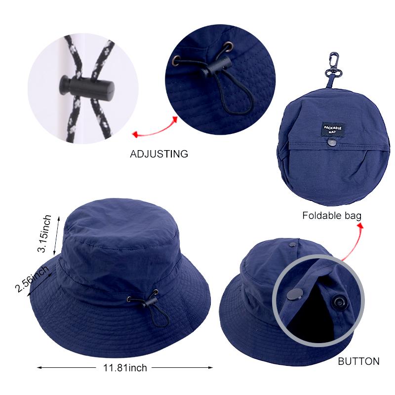 New Unisex Outdoor Fisherman Hat Waterproof Fishing Climbing Tourism And Hiking Foldable Bob Bucket Sunhats Mens Panama Bucket