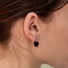 COTOIT_Black Heart Pendant Earring (Onyx)