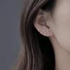 1pc Y2K No-Piercing Earrings Non-piercing Silver Heart Ear Clip  Accessories