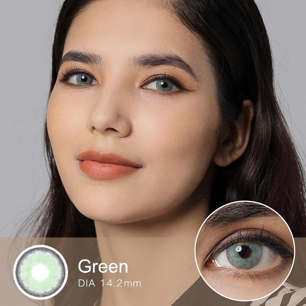 FreshGo Lentes de contato coloridas para os olhos Lentes de contato coloridas cosméticas Lentes de contato coloridas anuais 1 par de lentes de contato