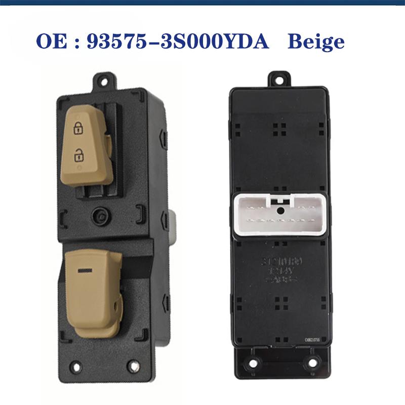 For Hyundai Sonata 2011 2012 2013 2014 Electric Power Window Lifter Control Switch Button 93570-3S000 Provide (Black/Beige/Grey)
