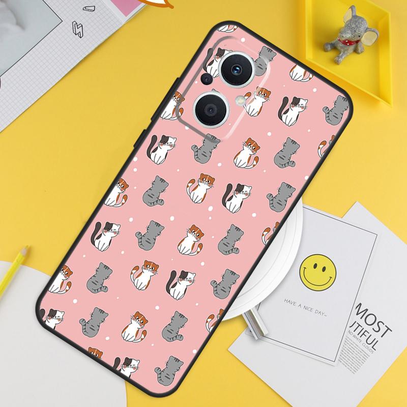 Funny Cat Collage For OPPO Reno 13F 11F 12F 14F 10 11 12 13 14 Pro 8T 7 8 Lite OPPO Find X8 X6 X5 X9 Pro Case