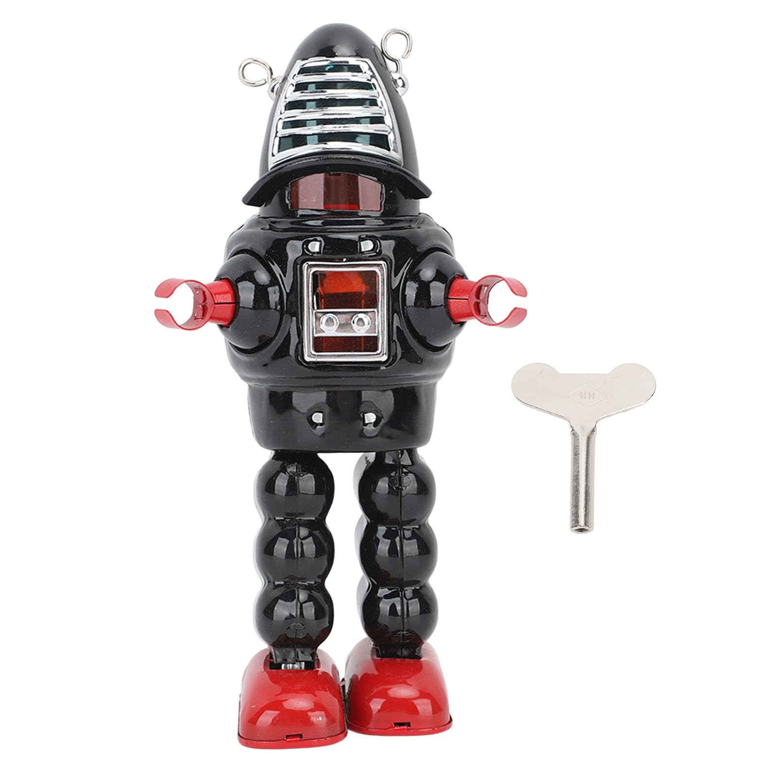 

Walking Robot Toy, Walking Figure Toy, Metal Fencing Robot, Collectible, Birthday, Holiday Gift, Clockwork (Black)