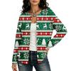 Damen Strickjacke mit langen Ärmeln und Weihnachtsdruck für die Feiertagsparty und den täglichen Gebrauch