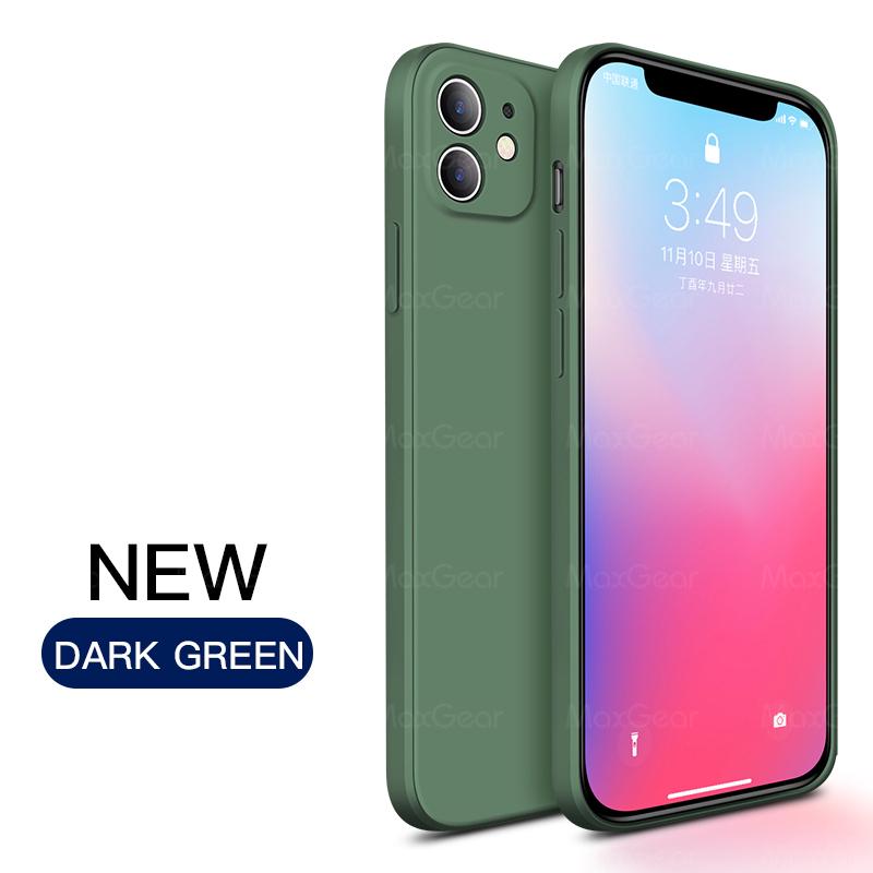 New   Square Liquid Silicone Soft Case For iPhone 11 Pro X XR XS Max 7 8 6 6s Plus SE 2  12 Mini Phone Cover