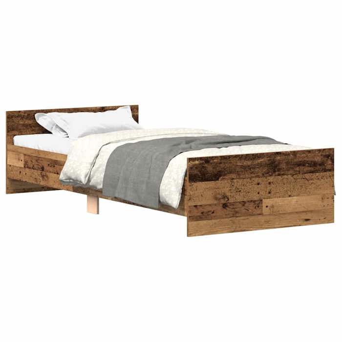 VidaXL Cadre de lit sans matelas vieux bois 100x200 cm bois ingénierie 857476