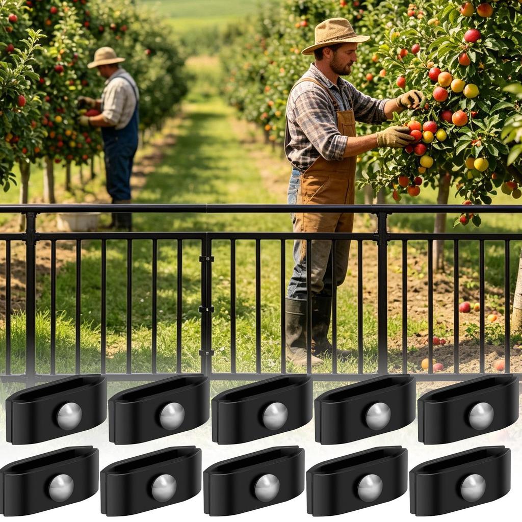 10pcs Grid Fence Panel Connectors Easy Install Tighten Clip Double Wire Fence Corner Connectors for Garden Yard Backyard Farm