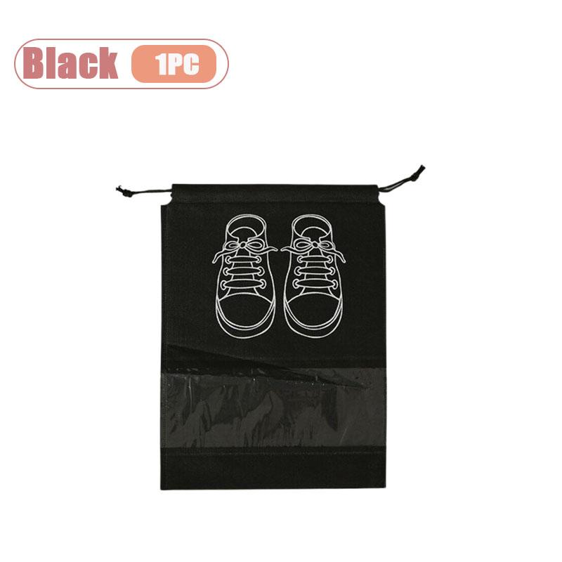 1-40PCS Durable Non-Woven Shoe Storage Bag with Drawstring Closure and Zipper Dustproof Travel Shoe Organizer for Gym and Travel 44X32CM 1790₽