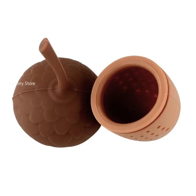 1Pcs Portable Silicone Herbal Filter Acorn Shape Tea Tools Tea Bag Strainer Tea Infuser Gadgets Teaware Kitchen Accessories