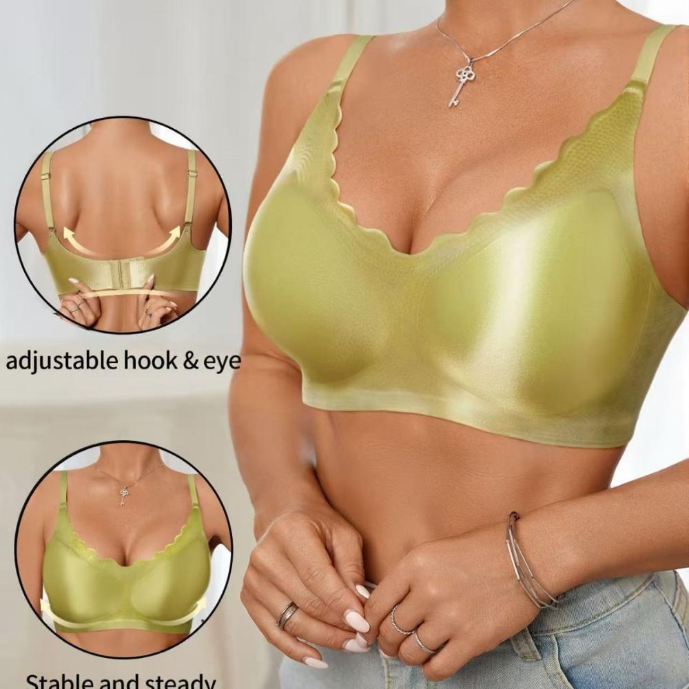 M-2XL Wave-shaped Push Up Bra Wire-free Backless Seamless Women's Underwear