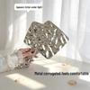 Retro Electroplated Convex-Concave Handheld Makeup Mirror - Portable Beauty Accessory for Home Use in Trendy Style.