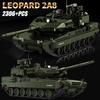 Wojskowy MOC 1/28 2306 szt. Czołg podstawowy Leopard 2A8 Klocki Budowlane Cegiełki Nowoczesny Zestaw Czołgów Zabawki Dla Dzieci Chłopców Prezenty