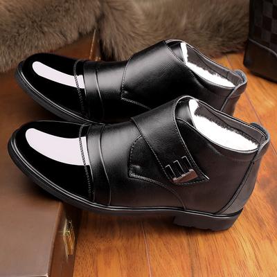 2025 Winter neue Herren Businesskleid Lederschuhe Herren High-Top warme Baumwollschuhe kältebeständige warme Baumwollschuhe 7688