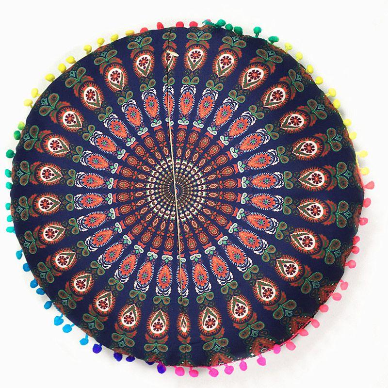 Premium Quality Mandala Round Cushion Cover For A Timeless Bohemian Look