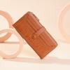 Women’s Crocodile Embossed PU Leather Long Wallet Large Capacity Zipper Clutch Purse Multi Card Holder Coin Pocket Organizer