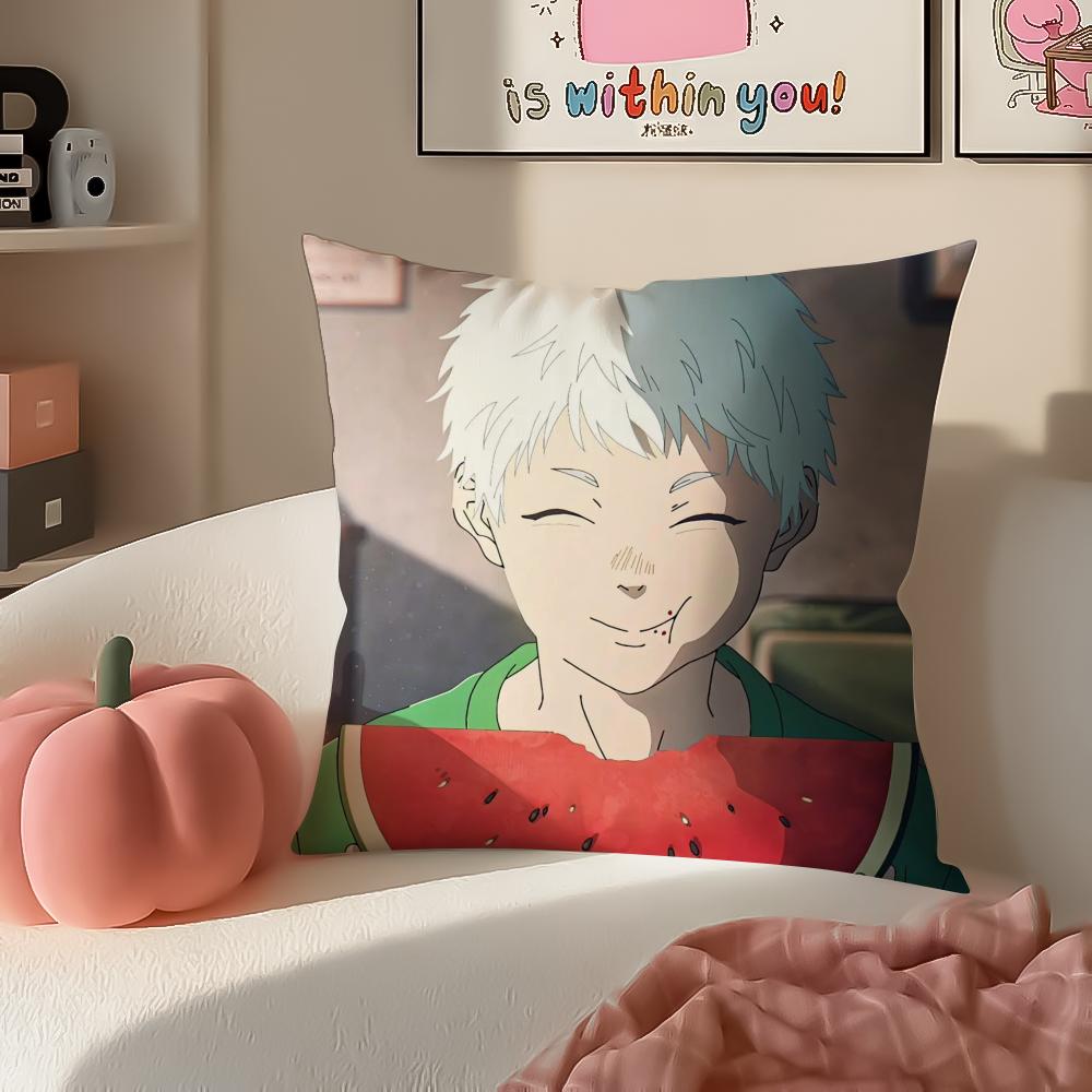 Anime The Summer Hikaru Died Cushion Cover Pillowcase Short Plush Invisible zipper Room Sofa Cushion Cover