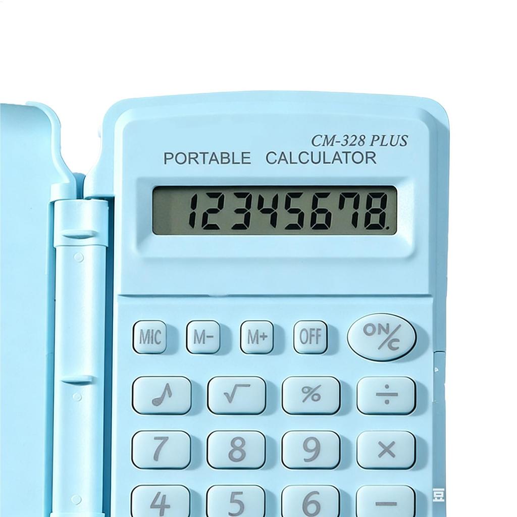 Mini Calculator with Protective Lid Portable Calculation Device for Students Accountants Engineers, Office Business Tool