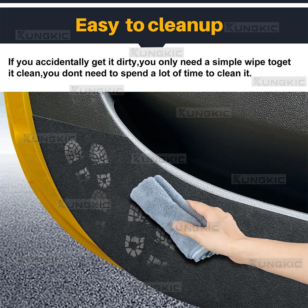 Door Anti-kick Pad For Fiat 500/500C 2008-2025/ 500E 2012-2019/ Abarth 595 695 2012-2025 LHD RHD Car Carbon Mat Trim Accessories