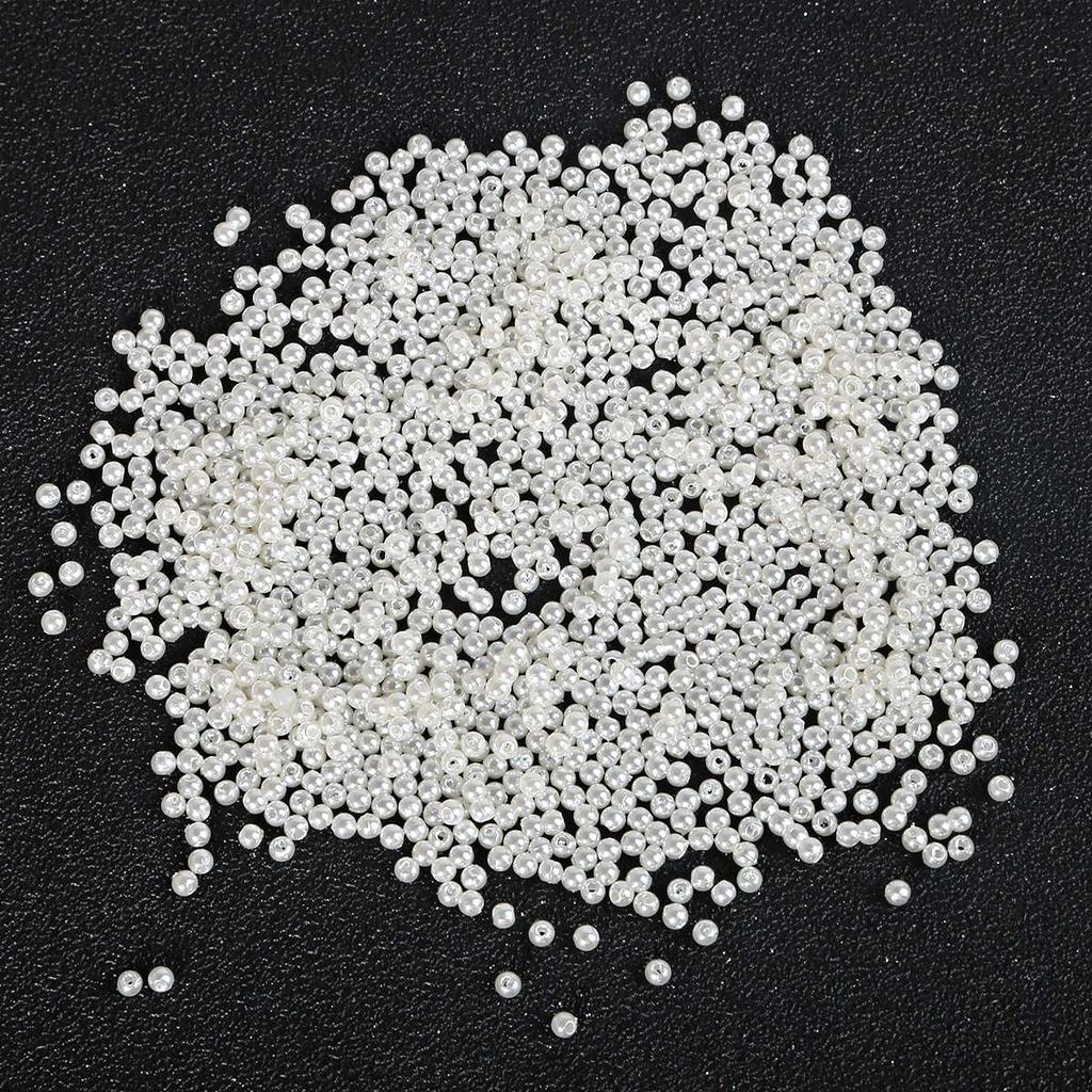 10-1000 Stücke Weiß Elfenbein Runde Imitation ABS Perlen Für Handwerk Scrapbook Dekoration Zubehör