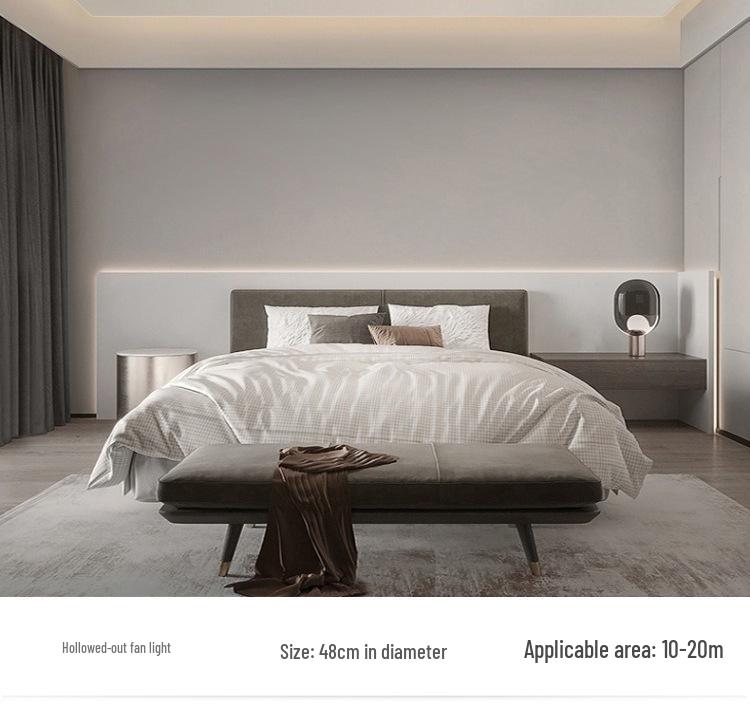 Hot Wheels Ultra-Thin Silent Ceiling Fan Light with Invisible Chandelier for Living Room & Bedroom