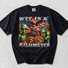 WTF Is A Kilometer Ufo Shirt Funny Patriotic USA Eagle Graphic Tee Vintage American Meme T Shirt 4th Of July Retro Unisex Independence Day