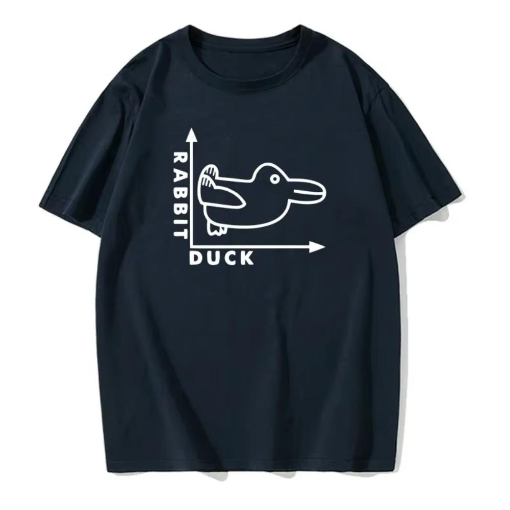 Duck Rabbit Fun Math T Shirt Father's Day Present Birthday Gift For Men Funny Adult T-Shirt