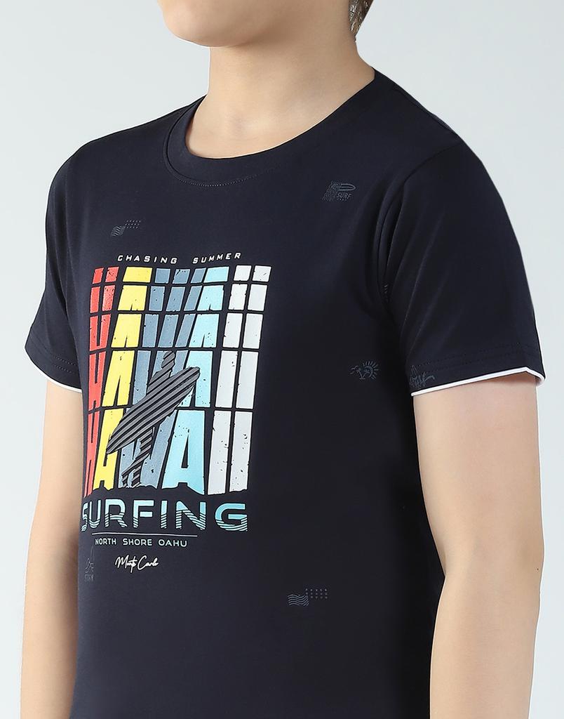 Monte Carlo Boys Printed Round Neck T-Shirt