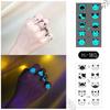 Ricalon Blue Luminous Love Couple Finger Tattoo Stickers