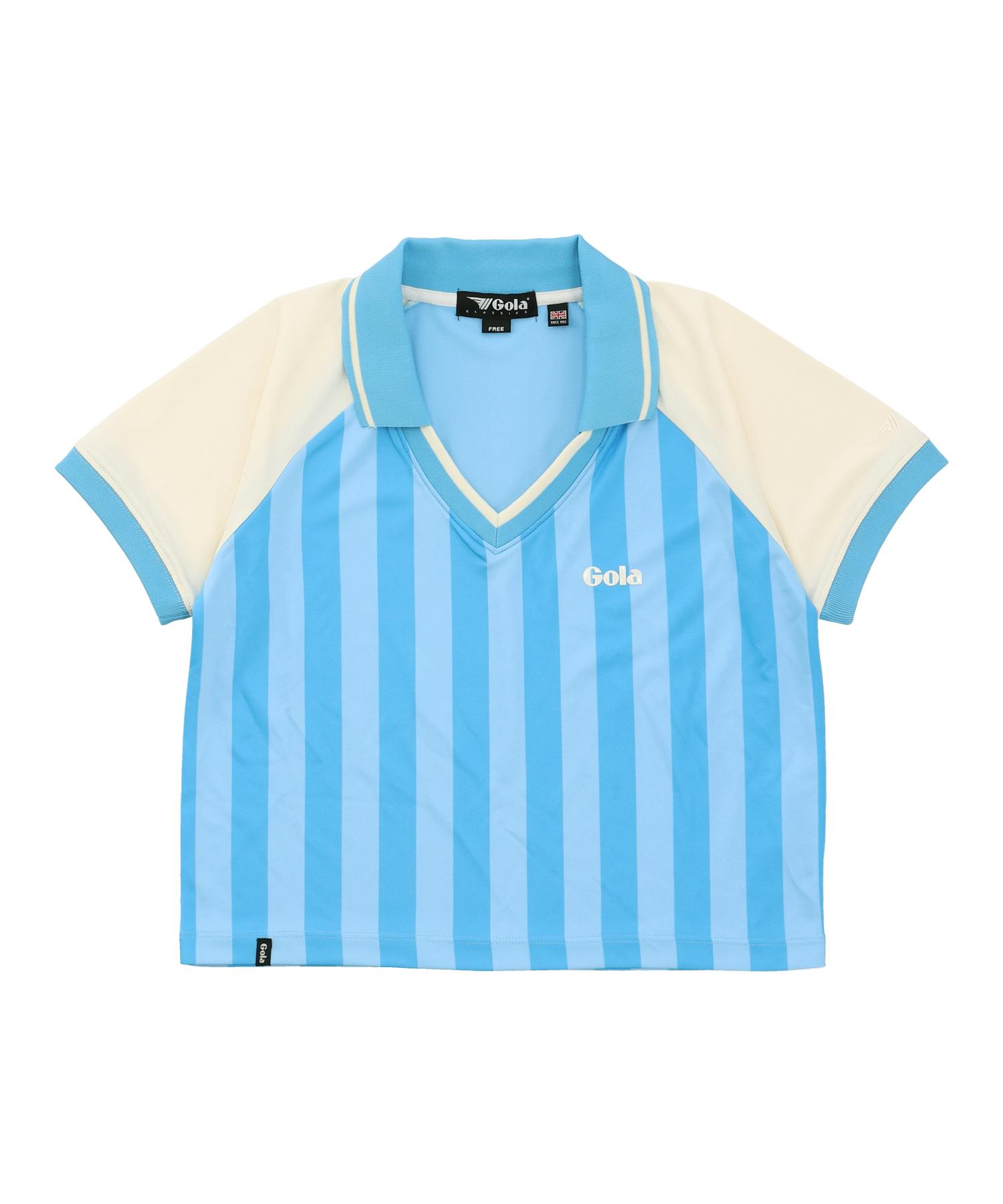 Golla W Soccer Crop T-Shirts [Sky Blue] Sky Blue/Free