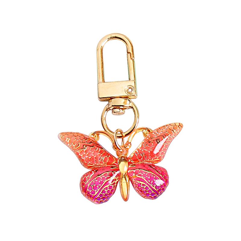 1Pc Alloy Keychain Charm Keychain Bag Women'S Gift Butterfly Keychain Backpack Multi-Color