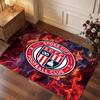 Stoke City Football Print Crystal Velvet Rug, Comfortable Water Absorbent Non Slip Indoor Floor Carpet