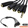3.5mm Audio Cable, One Point Four Extension Cable, DC3.5 Stereo Male, Divided Into 4 DC3.5 Stereo Female,Level 3