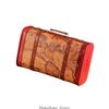 3XUF Handcrafted Wooden Travel Box Faux Leather Handle Portable Organiser for Jewelry