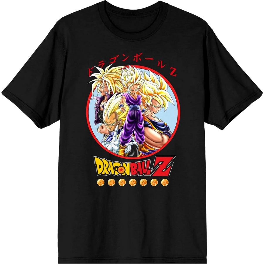 Dragon Ball Z Anime Characters Group Shot Mens Black Graphic Tee Shirt(1) XXXXXL чёрный