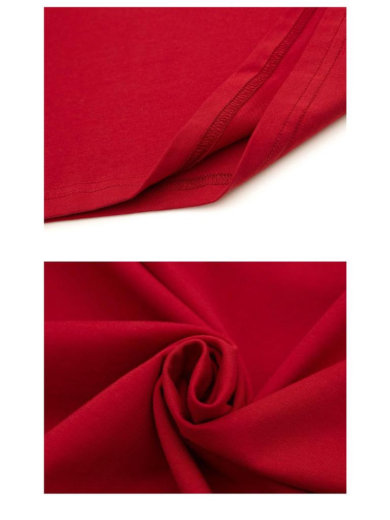 2025 Damen Reines Baumwoll Langarm Locker geschnittenes Oberteil: Halbhoher Kragen, Übergröße, Modische Herbstbekleidung für Mütter mittleren Alters