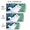 Cute Cat Mouse Pad Large Computer Office Game Table Mat 90x40 XXL Rubber Non-slip Stitched Edge Keyboard Mats Washable Desk Pads