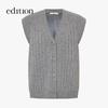 Edition Women's Wool Knit Vest with Acetate Back