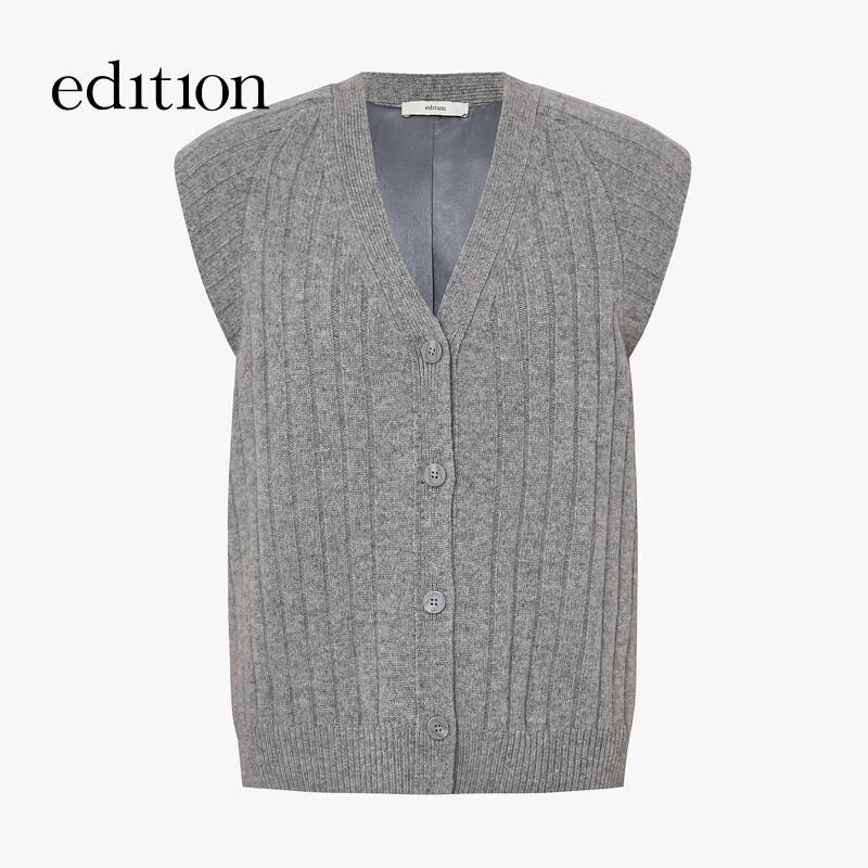 Edition Women's Wool Knit Vest with Acetate Back