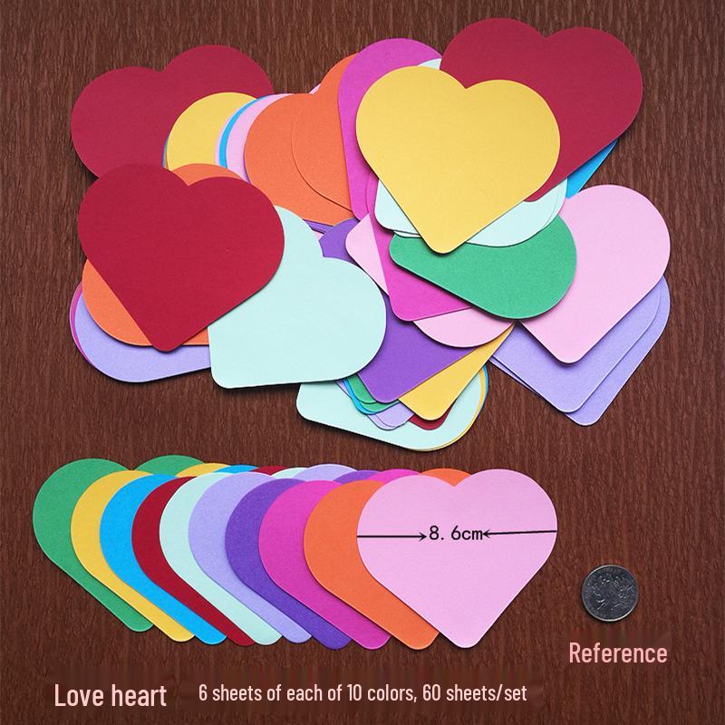 

Кольоровий картон у формі серця, зірки та квітки для дитячих рукоділля в дитячому садку