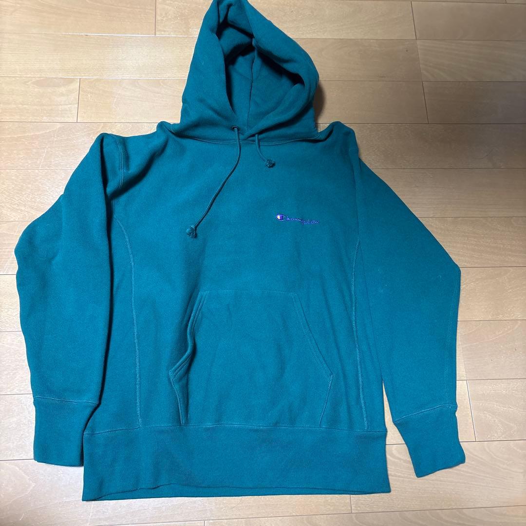Champion Dark Green Hooded Parka Reverse Weave